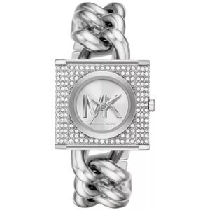Michael Kors MK4718 Mk Chain Lock White Dial 25 mm Women's Watch New